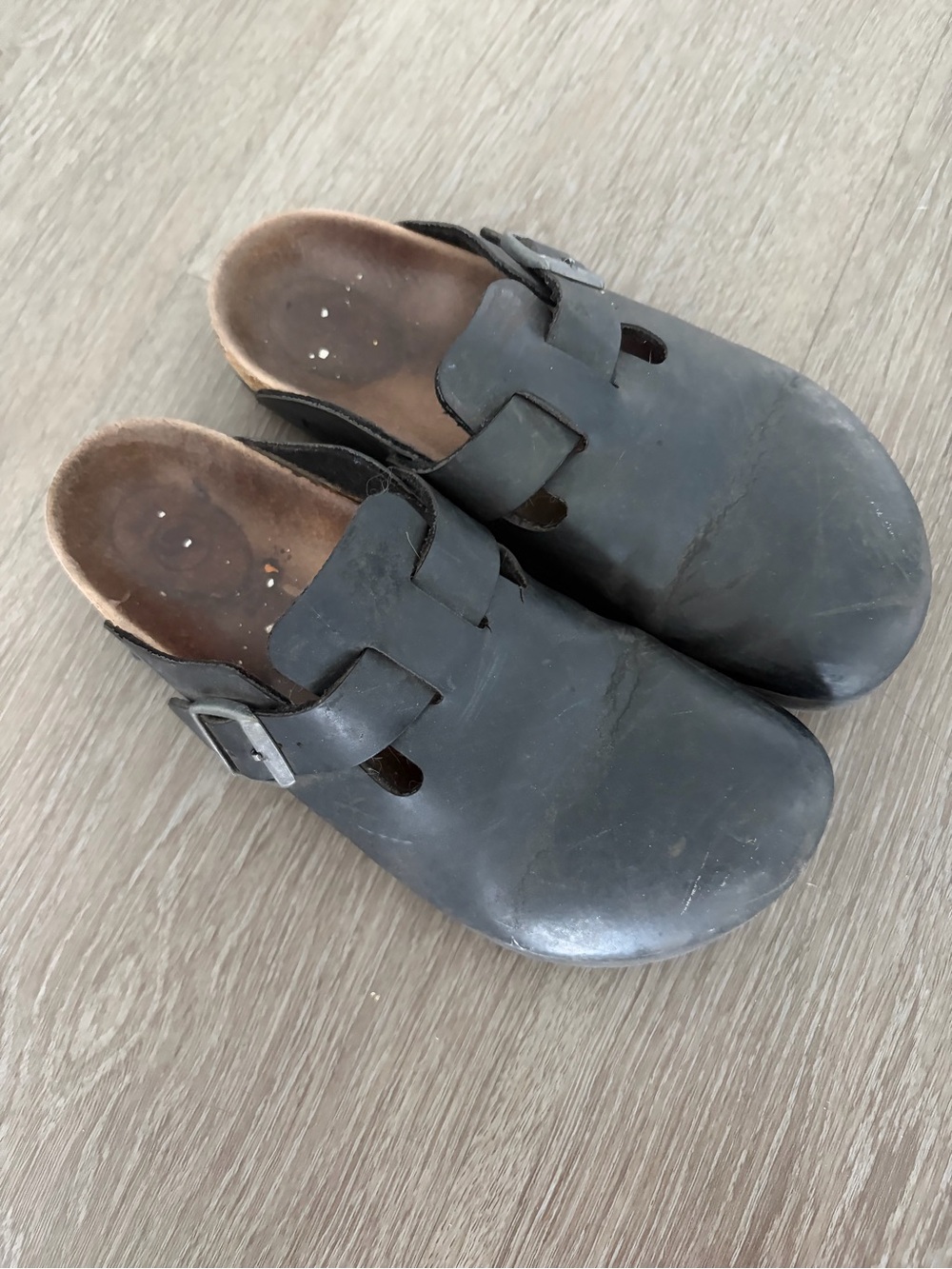 Birkenstock‎ Boston Black Slip-On Clog with Buckle
